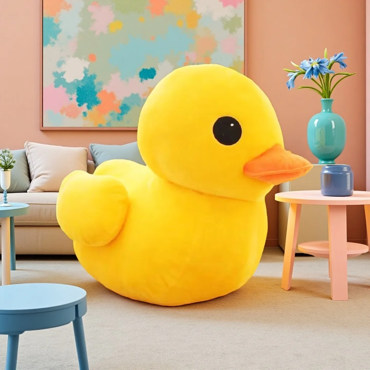 Kawaii كبير بطة صفراء صغيرة أفخم دمية لطيف لينة الكرتون محشوة ألعاب حيوانات هدية عيد ميلاد للأطفال أطفال طفل الفتيات