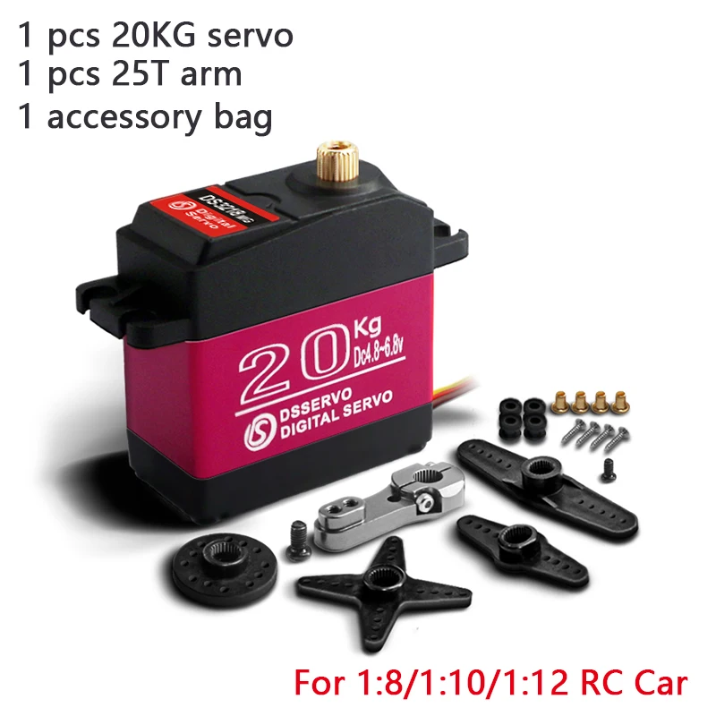 1X Waterdichte Servo 20Kg 25Kg 30Kg 35Kg 40Kg Hoge Snelheid servo Metal Gear Digitale Servo RC Baja Servo Voor 1/8 1/10 Schaal RC Auto's