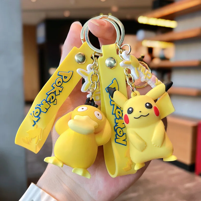 

Pokemon Key Chain Anime Action Figures Bag Decoration Catoon Pvc Model Kids Toys Keychain Pikachu Couple Pendant Children Gifts