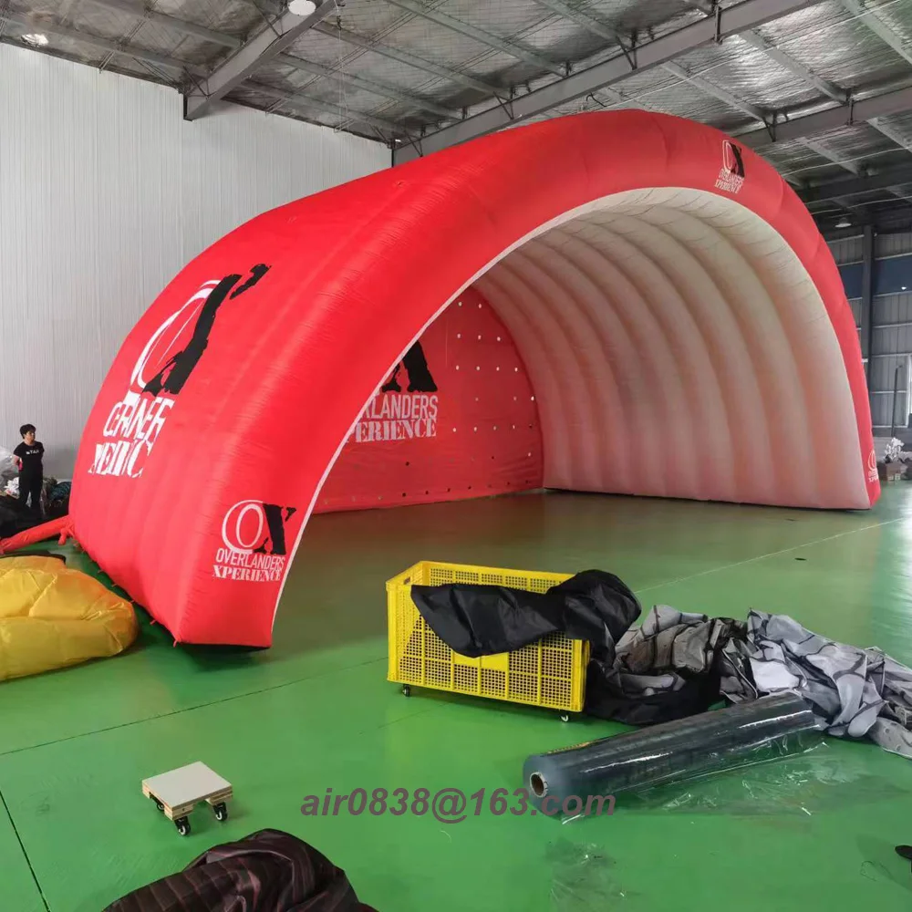 Air Ship Giant Inflatable Stage Tent Advertising Stage Cover Roof Shell Dome Event Arch Tent For Outdoor Music Festival Concert