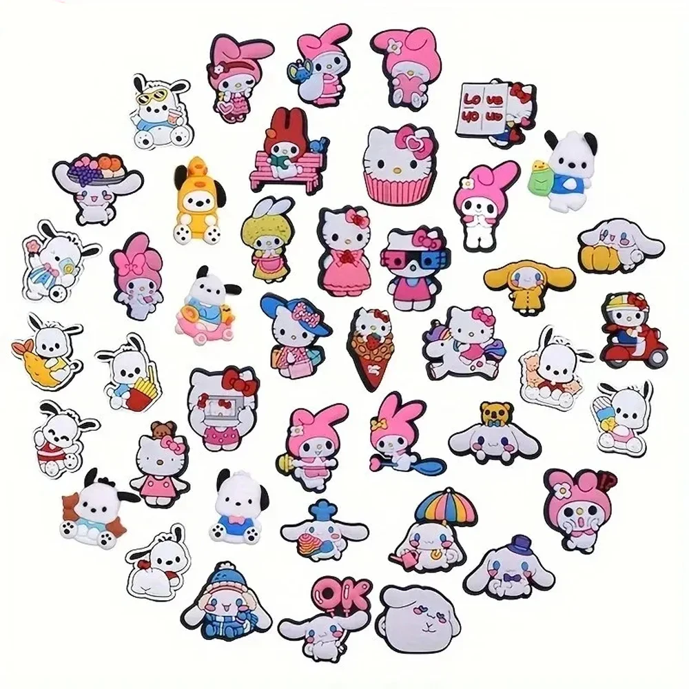 

10Pcs Shoe Charms Sandals Charms Cartoon Cat Shoe Accessories Buttons Shoe Sandals Decration