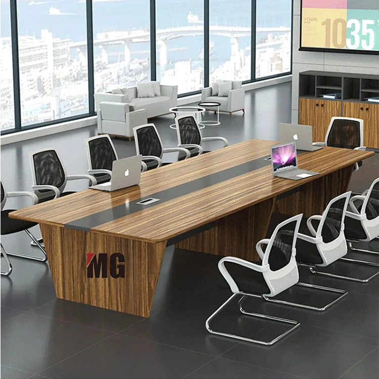 

Wholesale Price Modern Large Size Office Conference Wood Table Meeting Room Elegant Discussion Desk for 10 Person