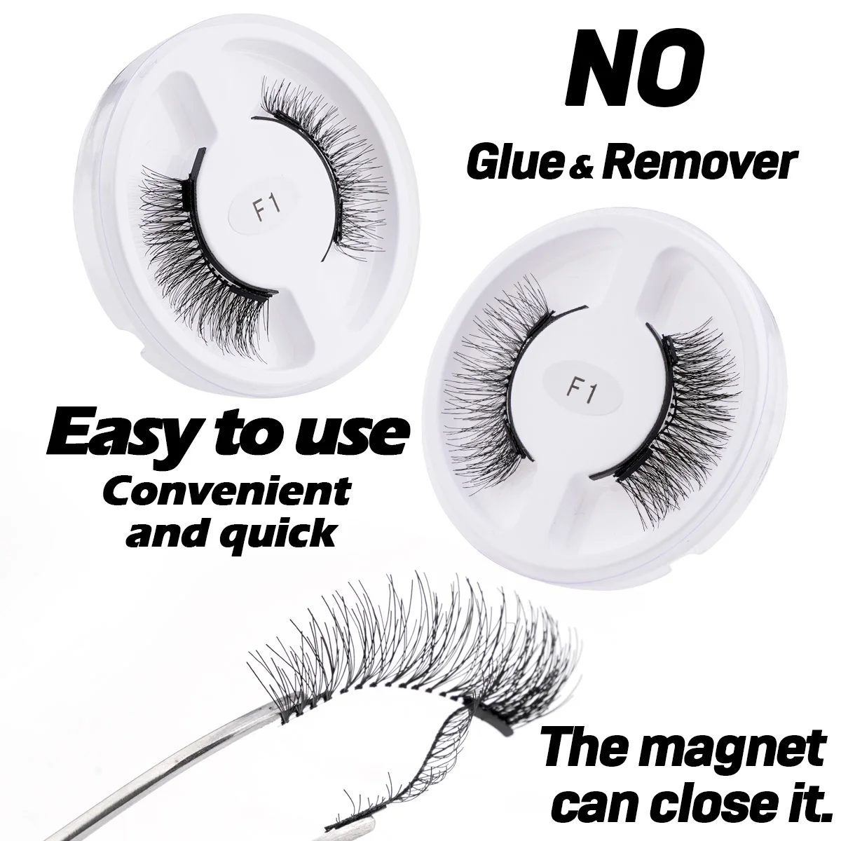 الجملة مجموعة الرموش المغناطيسية مع حزمة بكرة الشعر 5 أزواج ثلاثية الأبعاد الرموش الصناعية المغناطيسية لا حاجة الغراء رقيق قابلة لإعادة الاستخدام المكياج