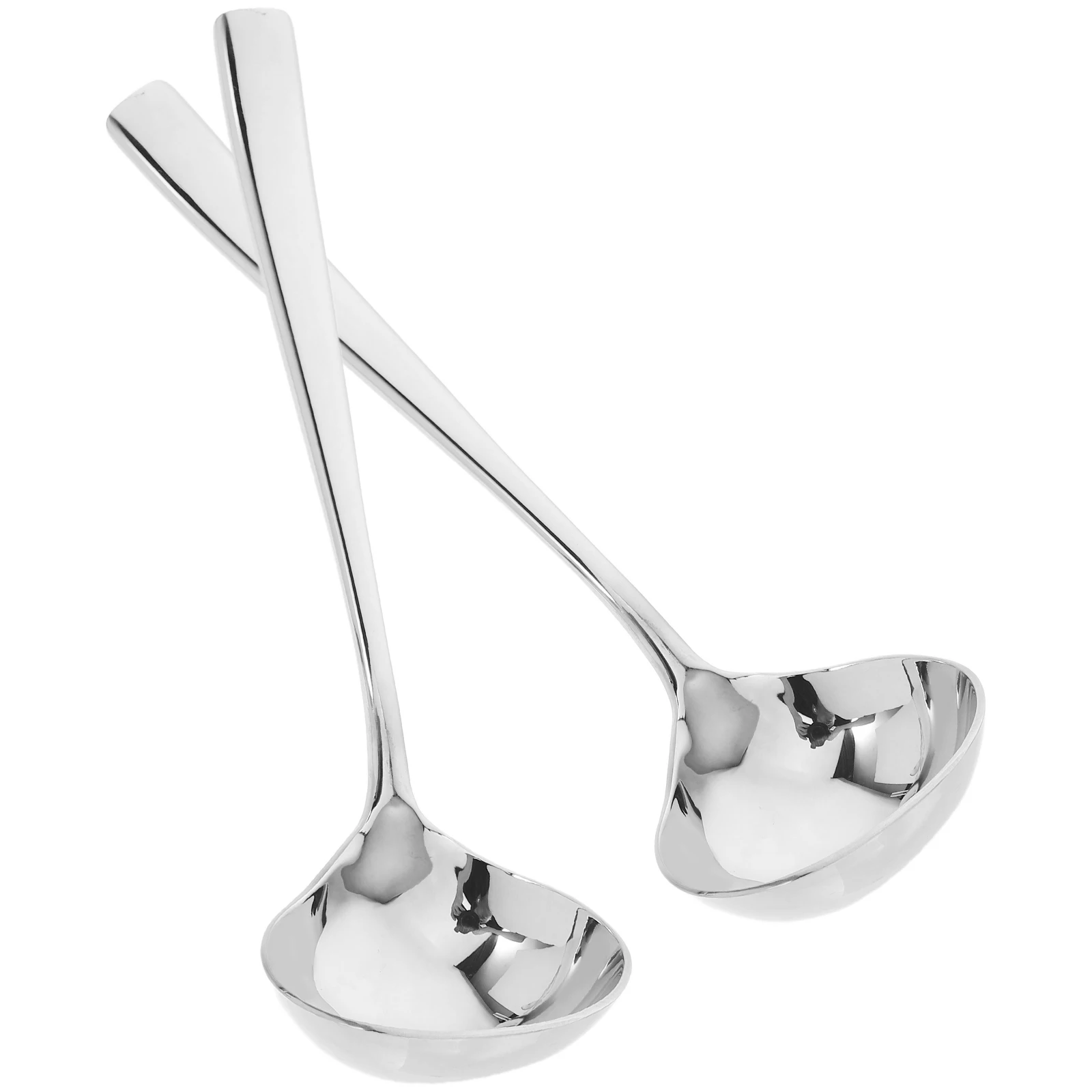

2pcs Stainless Steel Sauce Spoon Ladle For Gravies Dressings Soups Long Handle Serving Tool Kitchen Gadget Soup Ladle Utensil