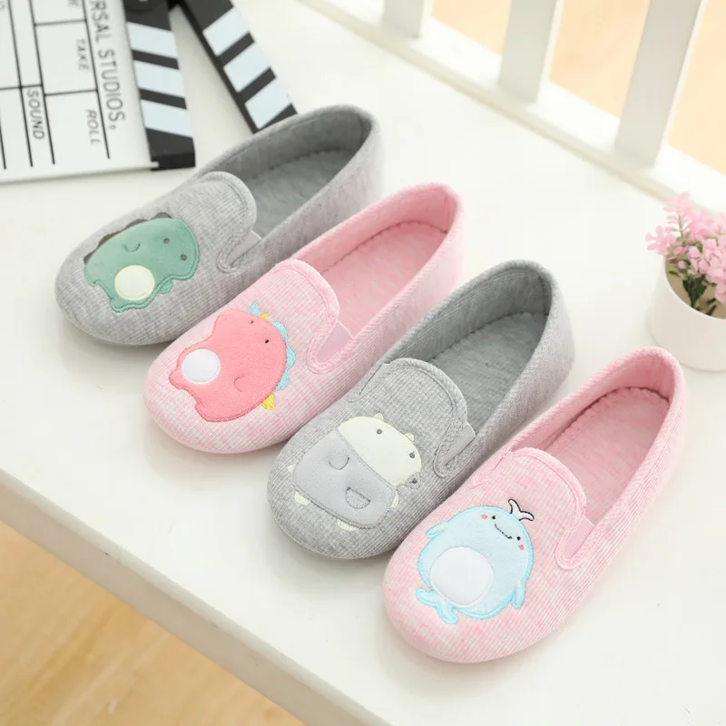 Spring and Autumn Cartoon Animal Cute Dinosaur Indoor Home Summer Confinement Shoes Cotton Floor Mop