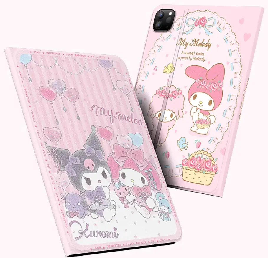 

Чехол Sanrio My Melody для iPad Funda IPAD A16 Pro 4, 5, 6,9 дюйма, защитный чехол для планшета с подставкой Air 4 5 Mini 6 7 10 11 поколения