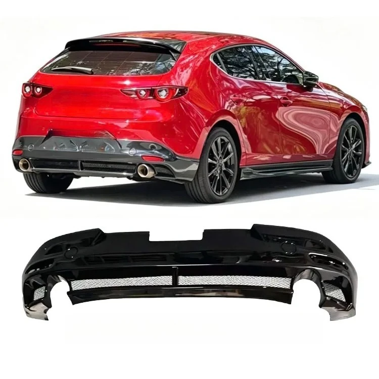 For Dynamic Speed Style Body Kit for 3 Hatchback 2019-2026 Glossy Black Rear Diffuser Sporty Aerodynamic Design