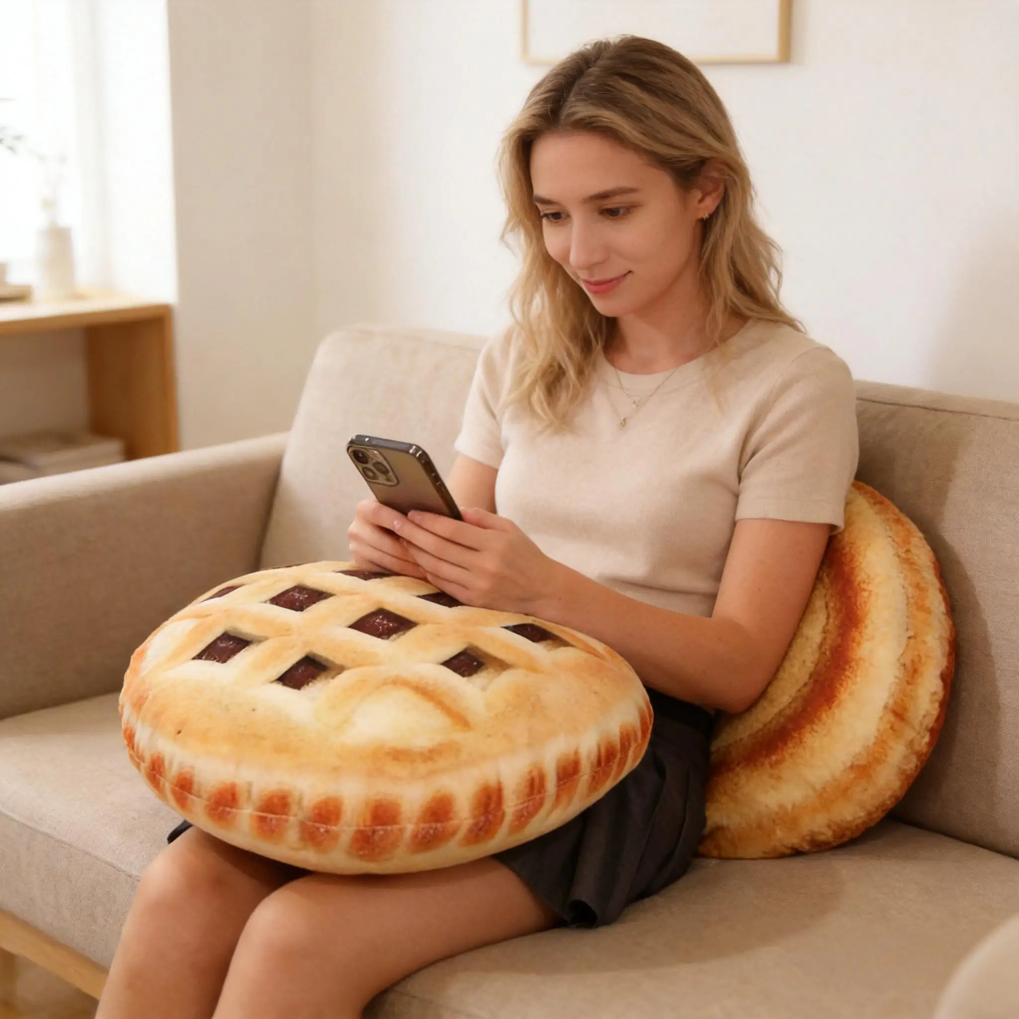 45cm Cute Lifelike Biscuit Plush Toy Soft Funny Snack Cookie Stuffed Pillow Sofa Waist Cushion Kids Boy Girl Birthday Gift Decor