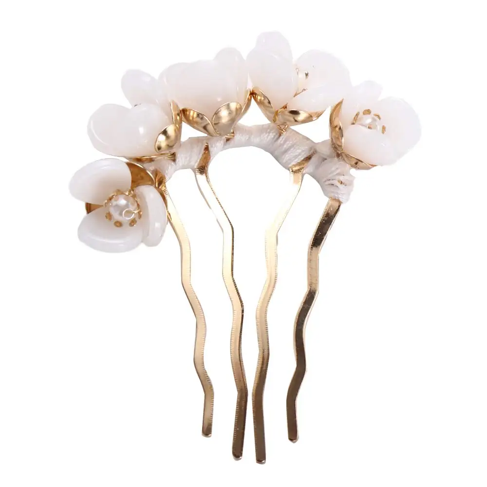 

Sweet Fashion Headwear Disk Hair For Women Cheongsam Hanfu U Shaped Hairpin Flowers Hair Stick Hair Fork Hair Accessories