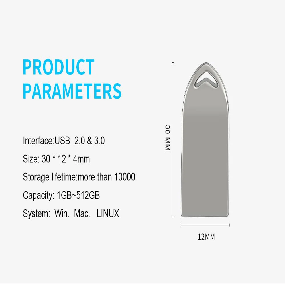 Newes แฟลชไดรฟ์ USB 10ชิ้น/ล็อต64G 128G มินิไดรฟ์32G เมมโมรี่สติ๊กโลหะ4G 8G USB ฟรีโลโก้ที่กำหนดเอง