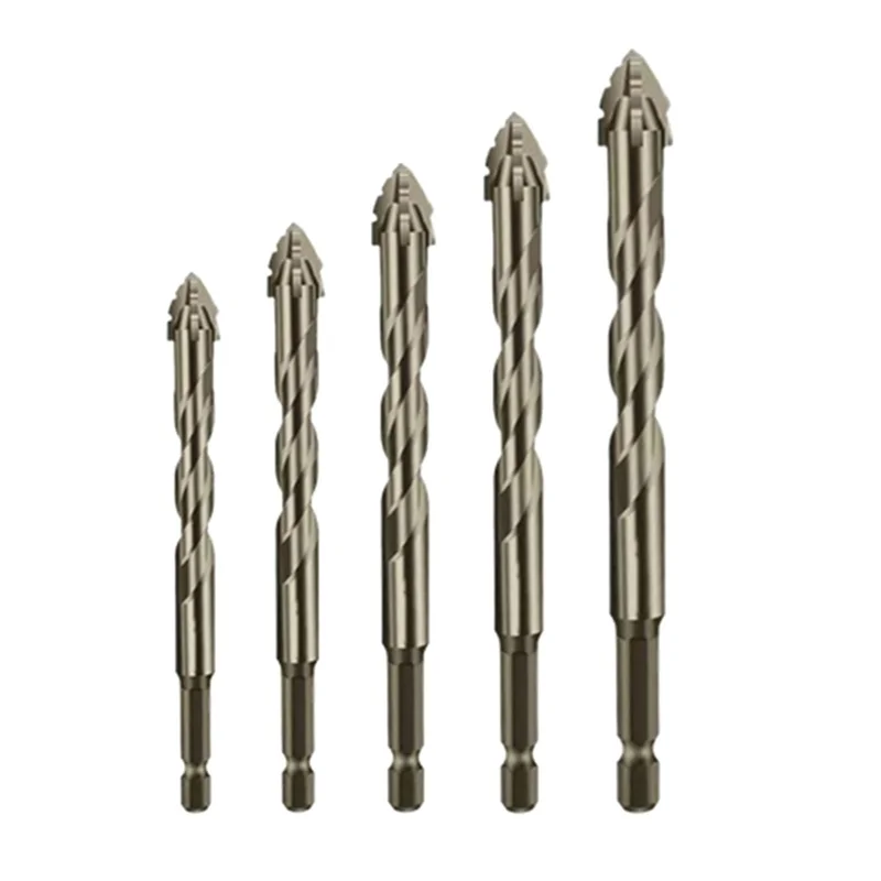 Conjunto de broca e torneira revestidas de titânio ABBP de alto desempenho, kit de broca excêntrica serrilhada de 4 flautas de alta resistência