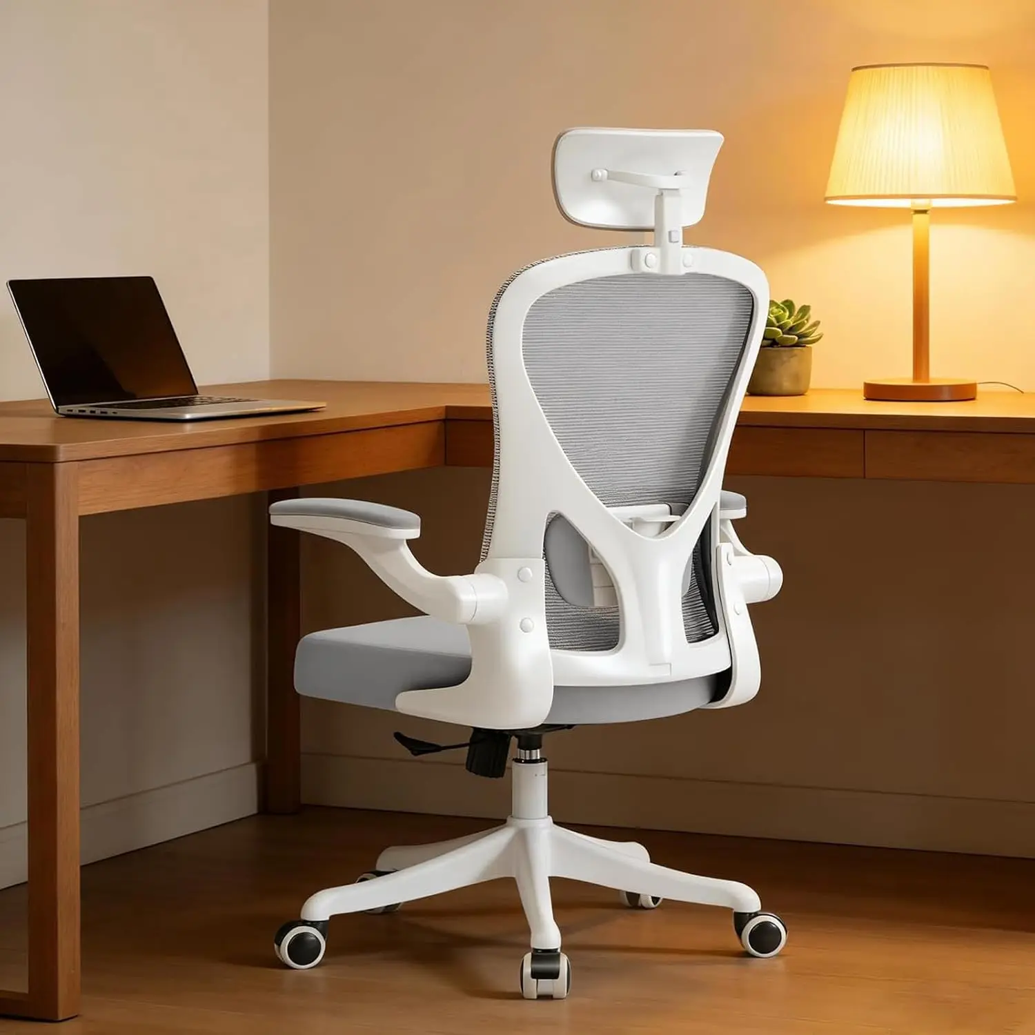 Ergonomic Office Desk Chair High Back Mesh Computer Chair | 360° Swivel Adjustable Lumbar Support & Flip-Up, Customized