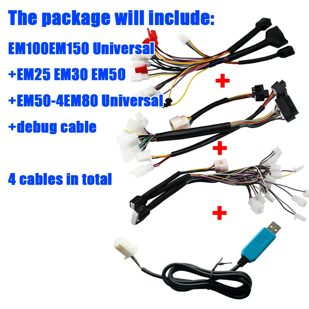 VOTOL Programming USB PL2303 EM30 EM50 EM80 EM100 EM150 Cable & GTS SP 7235 7255 72350 Electric Scooter Controller Cable Harness