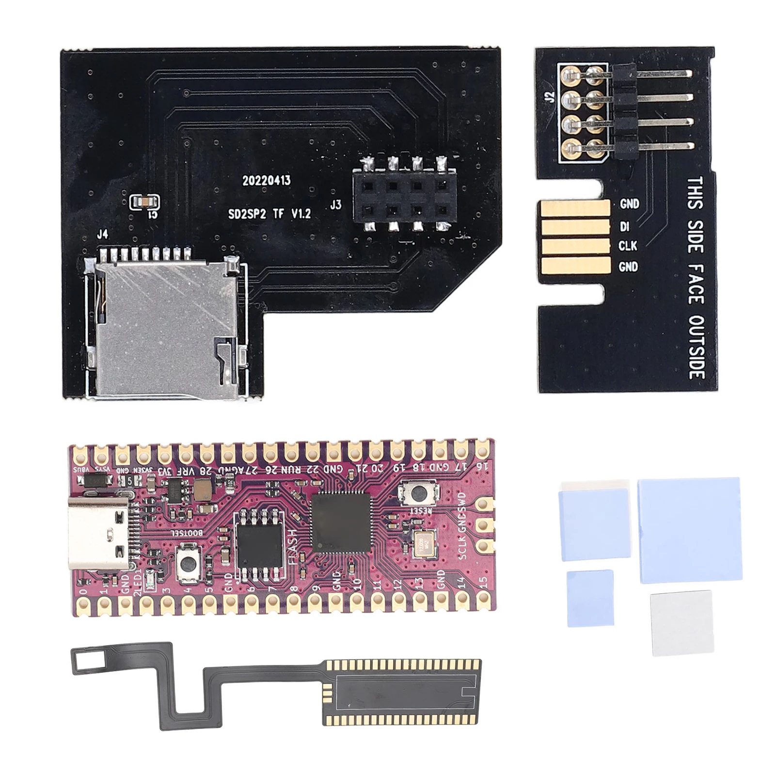 FPC Flex Cable Micro Storage Card Reader Easy Soldering Retro Game Console for Picoboo Development Board Adapter for DOL 001