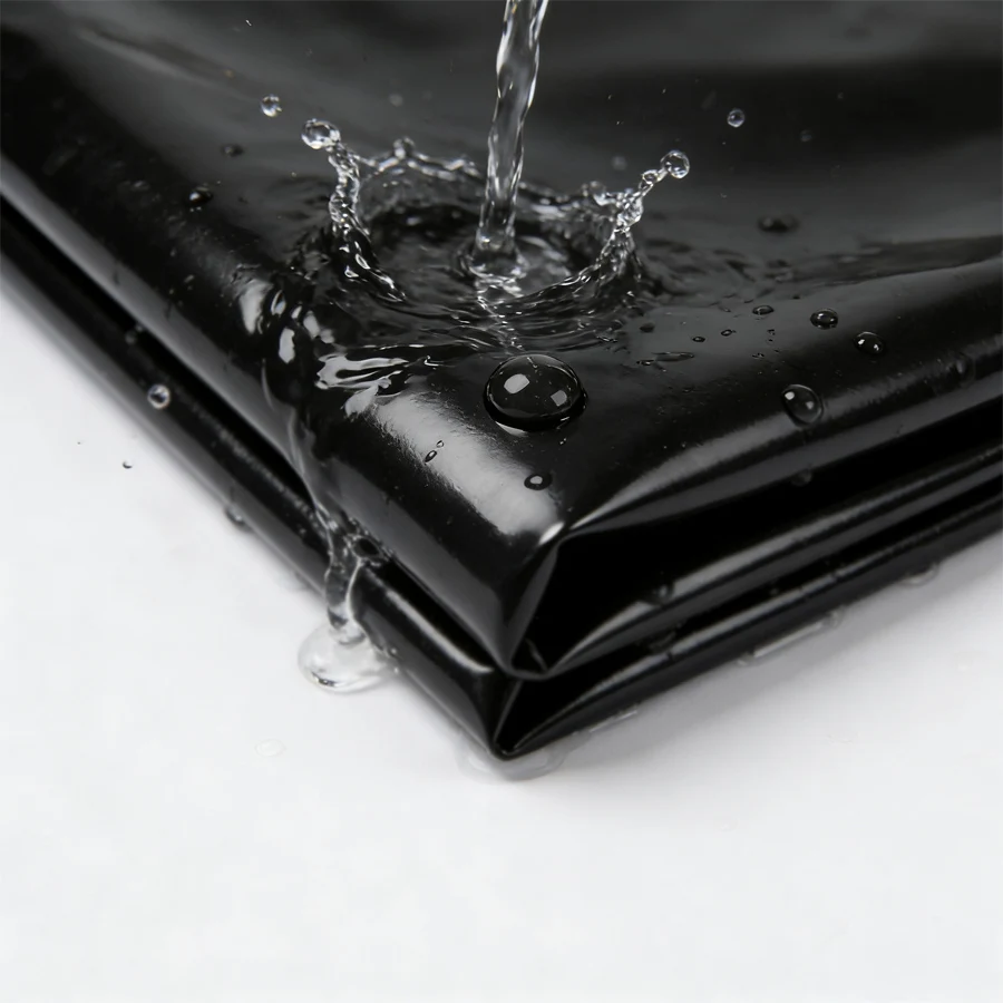 Durable Pure Black PVC Waterproof and Dustproof Chair Cover Preferred for Outdoor Furniture Protection In Courtyards view 4