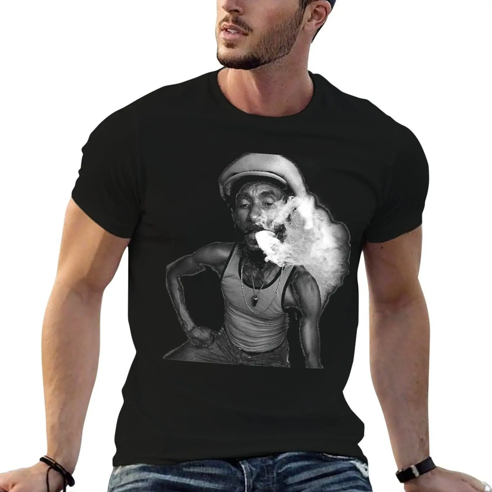 Lee King Tubby Scratch Perry Anime Awesome T-Shirt Worker Basic Short Sleeve Tee