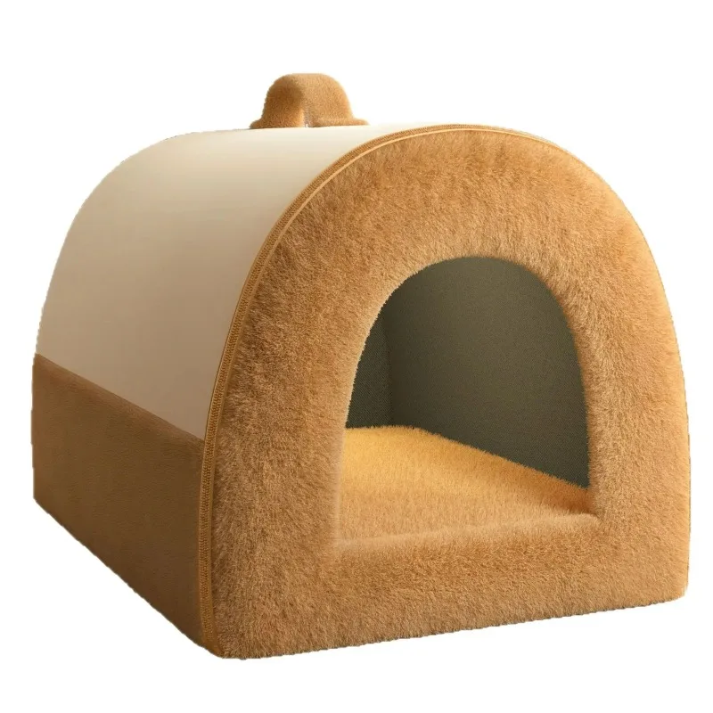 Four season universal, removable, washable, medium-sized, bear dog house, enclosed, safe dog house, pet bed view 4