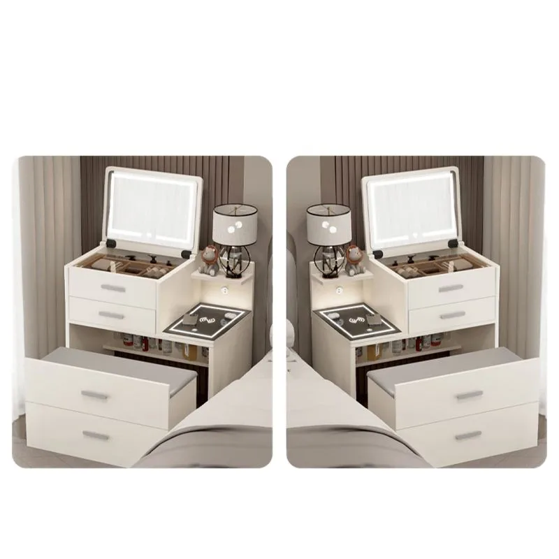 

Dresser bedside table integrated small apartment mini flip combination new simple modern solid wood