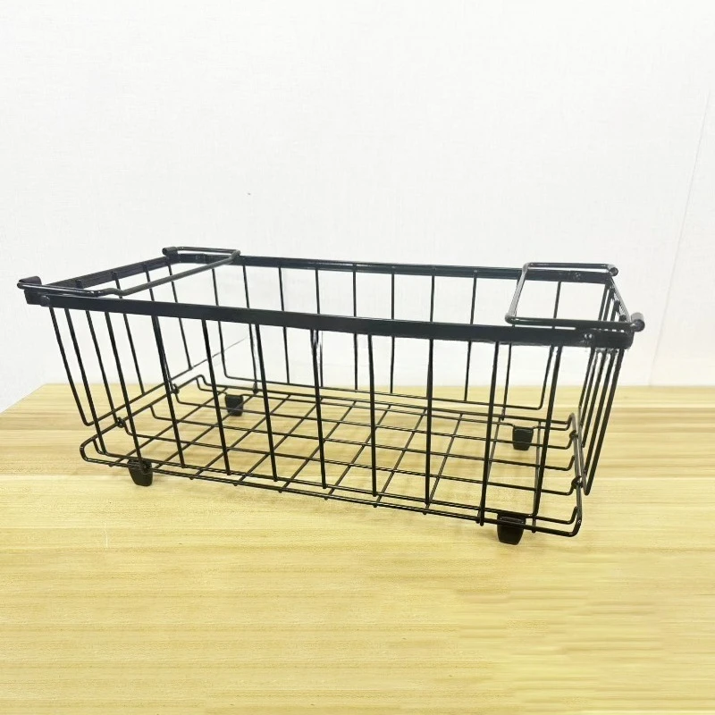 

Kitchen folding storage basket, refrigerator freezer internal shelf