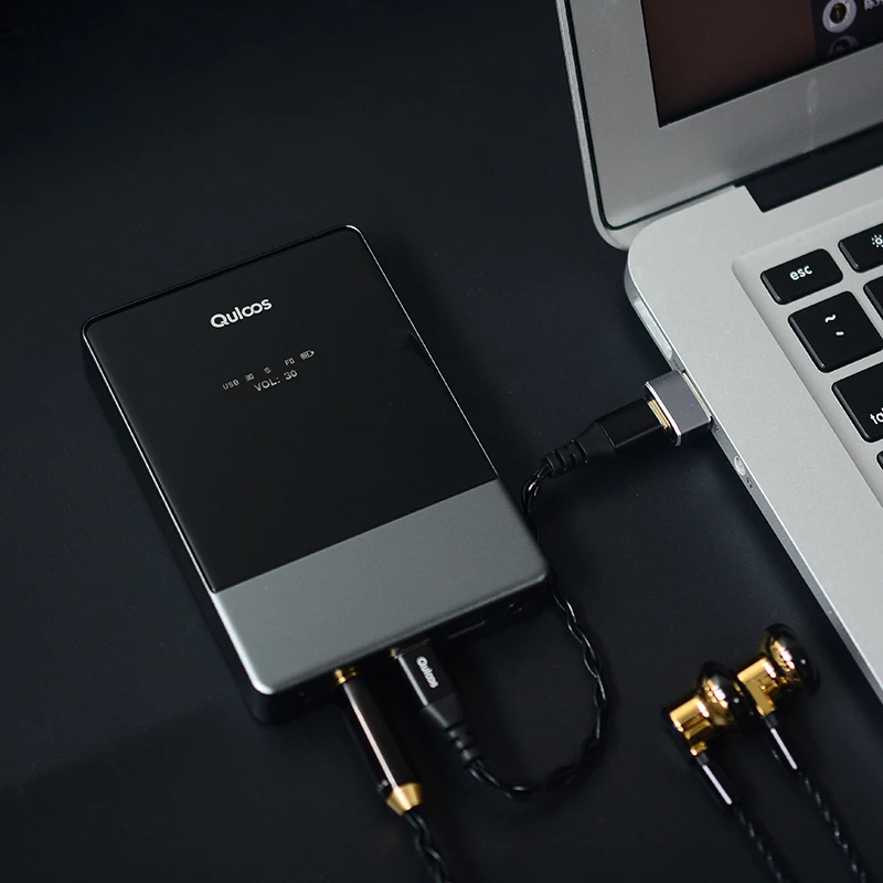 QULOOS MUB1 Headphone Amplifier USB DAC portabel Bluetooth, Headphone Amplifier AMP 4 * cs43131chip super-pendapatan tinggi PCM384 DSD256 LDAC/APTX 3.5/4.4mm