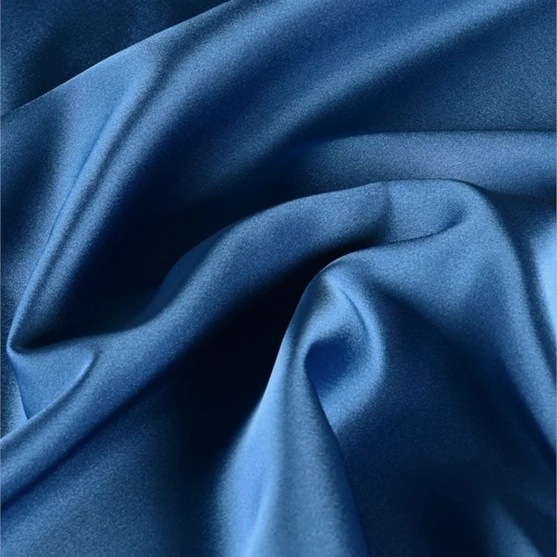 Tissu Satin Acétate Double Face Bleu Brcorporelle, Surface Brillante, Drapé, Soyeux, Anti-déformable, Robe, Chemise