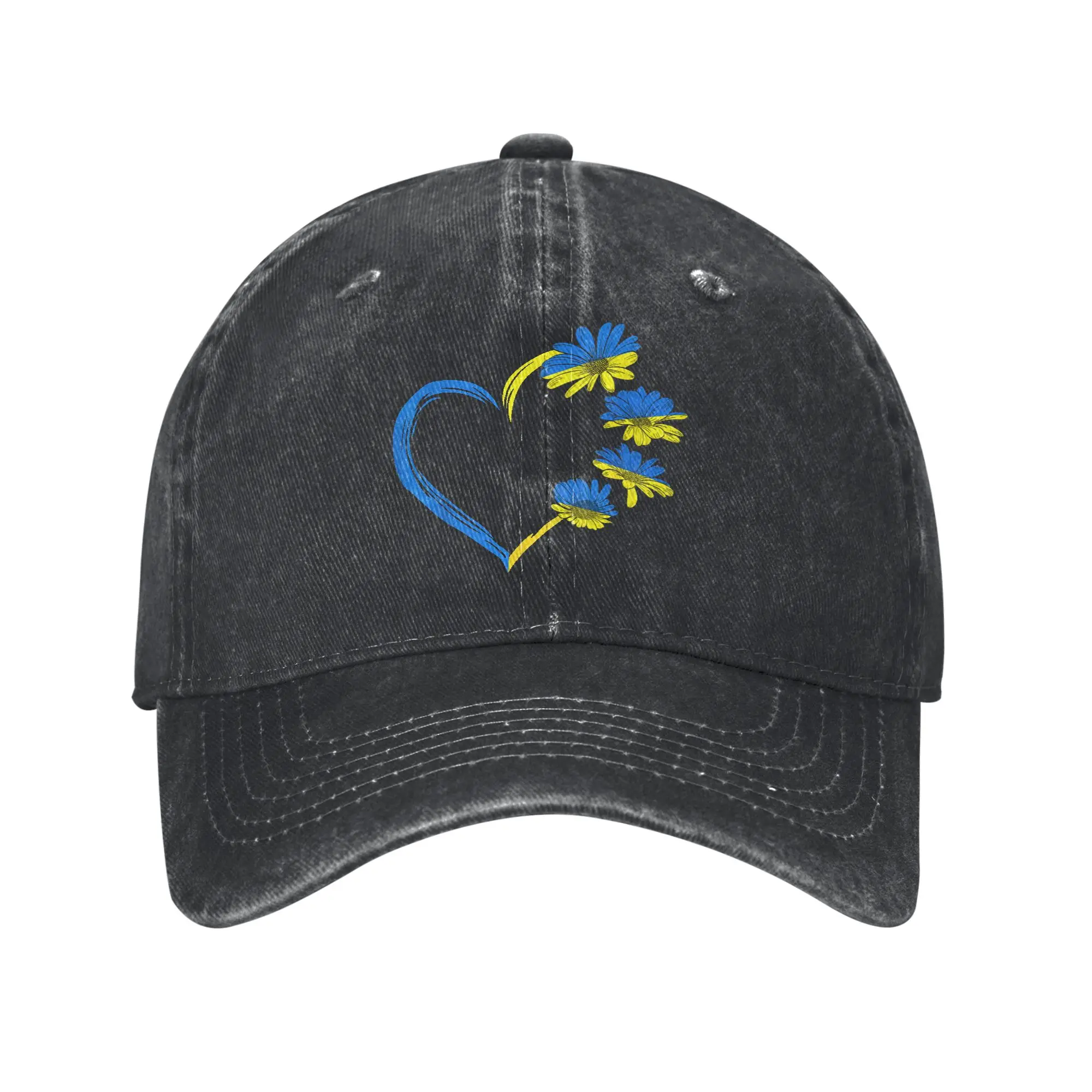 Ukraine Flag Sunflower Ukrainian Baseball Caps Vintage Distressed Denim  Snapback Cap for Men Women Outdoor Activities Gift Caps