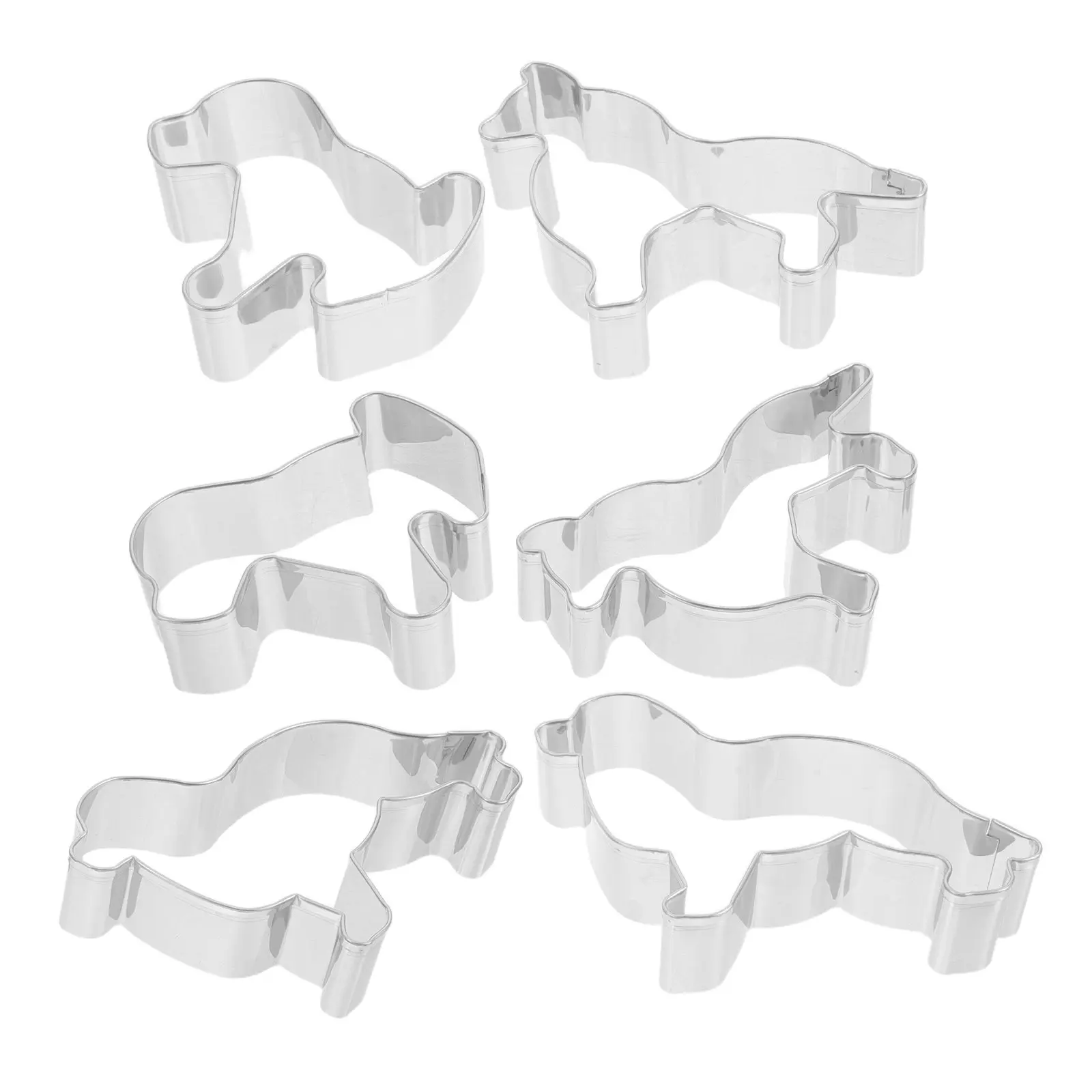 6 Pcs Cookies Cutters Stencil Dog Treat Fruit Stainless Steel Mold Baking Accessories