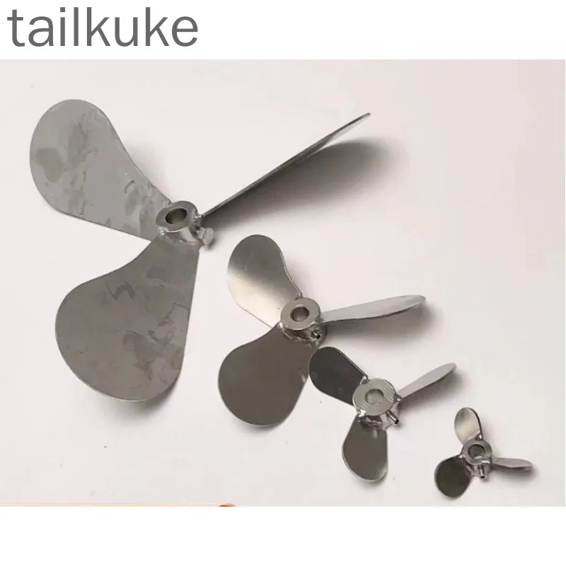 304 Stainless Steel Stirring Impeller Vertical Dosing Agitator Device Three-blade Spiral Leaf Stirring Shaft Coupling