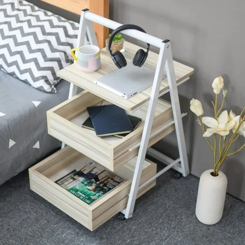 Mobile coffee table side cabinet file cabinet, casual retractable side table
