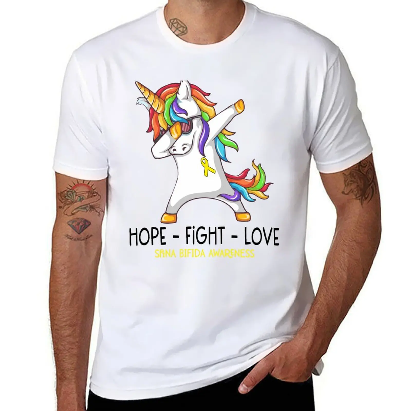 

percent man man cotton shirt Awareness for Fight Bifida Love T-Shirt 100 plain cotton t man Spina shirts 100% shirt Hope t t