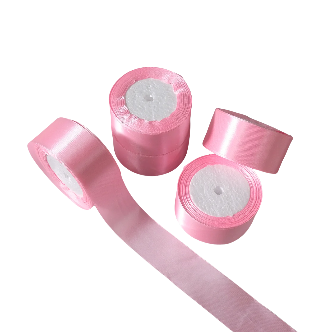 5 rolls 125 yard nastro di raso 4cm di larghezza nastri fiore di rosa che fa artigianato fai da te materiale nastro colorato per la decorazione