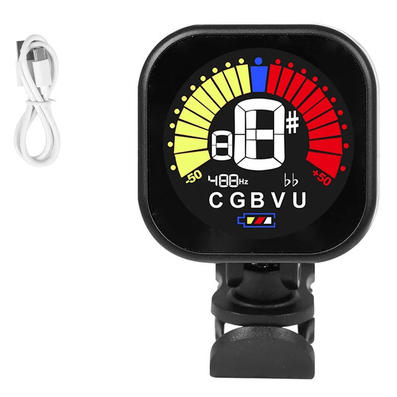 

A51Q-перезаряжаемый гитарный тюнер для гитары, бас-гитары, укулеле, скрипки, быстрая точная настройка с супер ярким дисплеем