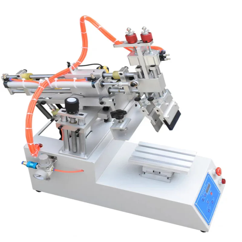 Semi-automatic desktop screen printing machine Flat diagonal screen printing machine Mouse pad logo Small diagonal screen