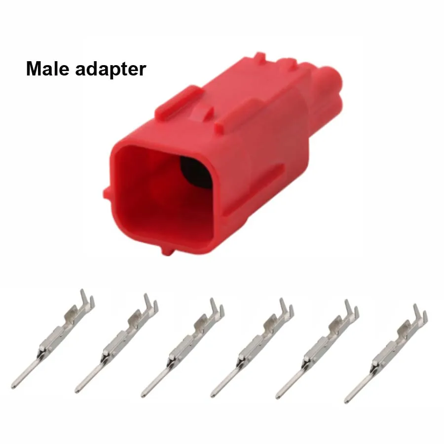 Motorcycle Car 6pin OBD Diagnostic Plug for Honda/Yamaha/Haojue DJ7069Y-0.6-11/21 6 Core Male Female Shell Adapter Connector