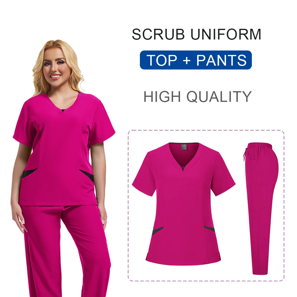 Ткань для мытья рук, разделенный костюм с короткими рукавами, ручная одежда для чистки домашних животных, стоматолога, медсестры, рабочая одежда, мужская медицинская униформа