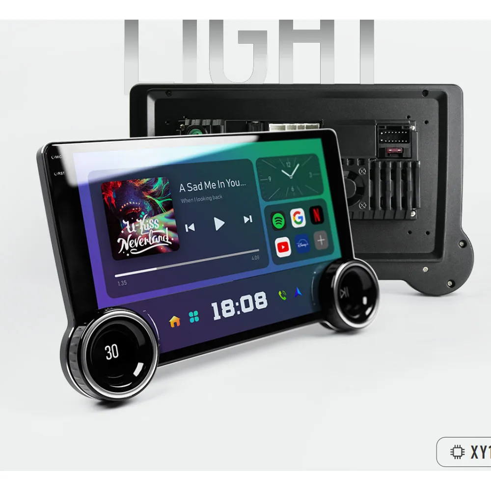 Androidカーマルチメディアプレーヤー,大型ノブ,2ディン,8コア,4g,64g