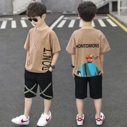 Boys Clothing Sets Summer Casual Outfit T-shirt + Pants Boys Clothes Children Clothing Suit Kids Tracksuit Teen 6 8 9 10 12 Year