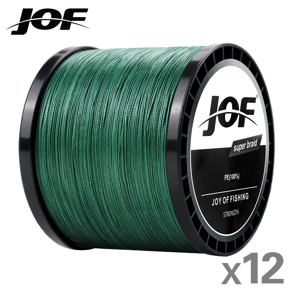 

JOF 12 Strands Braided Fishing Line Multifilament 300M 500M 1000M Carp Japanese Braided Wire Cord Accessories Sea