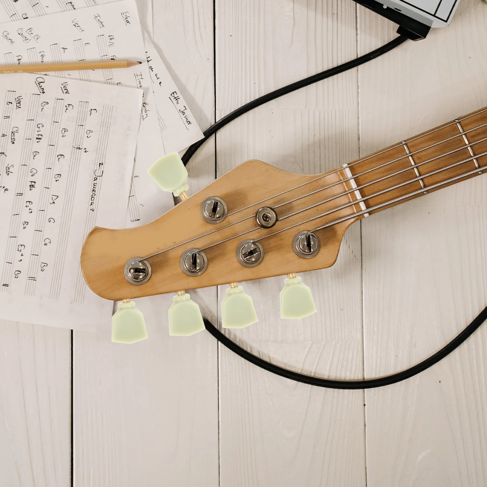 

6pcs Professional Durable Metal Guitar Tuning Pegs Replacement Parts Machine Heads Accessories For String Adjustment Easy