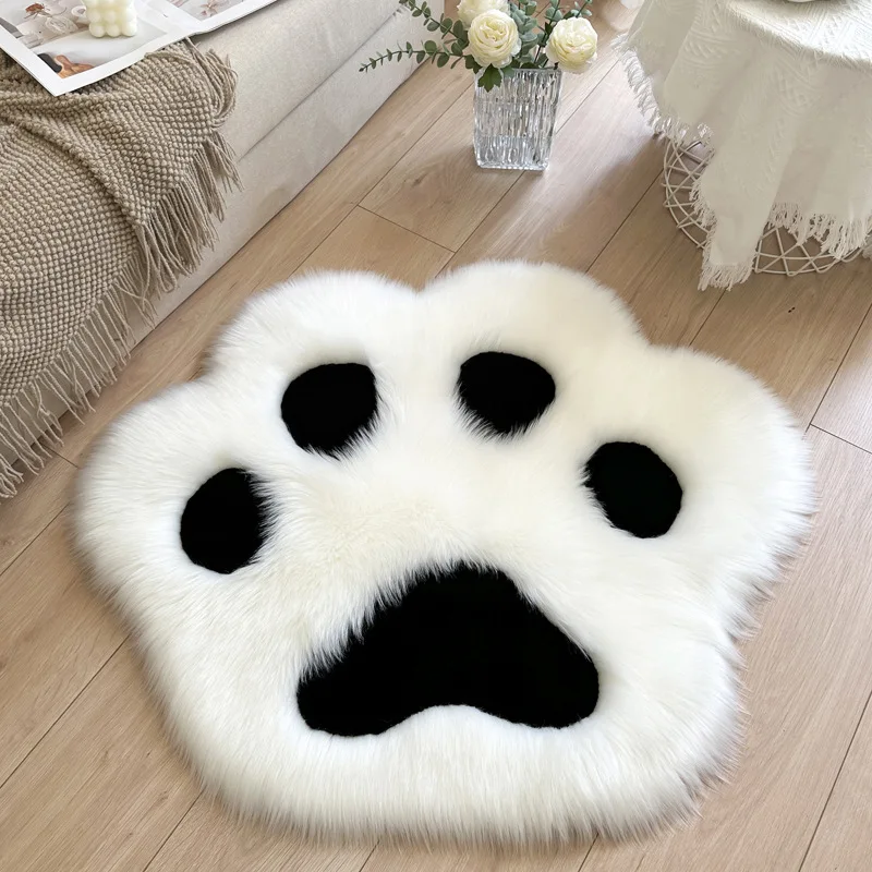 1PC/Cat Claw Carpet Imitation Wool Imitation Rabbit Fur Bedroom Bedside Floor Mat Celebrity Decoration Plush Decorative Blanket