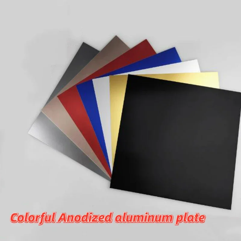 5052 Alloy Al Blank Thick 0.5/0.8/1.0/1.5/2.0mm 7Color Anodized Aluminium Plates Laser Engraved Marking Material Aluminum Sheets