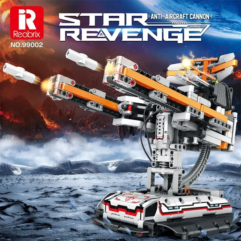 

Remote Control Anti Aircraft Gun Building Blocks Space War Heavy Military Weapons Technology Model Bricks Toys Kids gifts 850PCS
