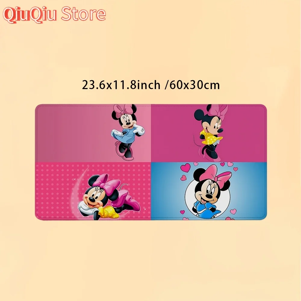 

Нескользящий резиновый коврик для стола и игровой коврик для мыши Disney Minnie Mouse — большой, 30x60/30x80/40x90 см, милый мультяшный дизайн в горошек
