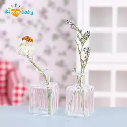 1:12 Dollhouse Miniature Glass Vase Glass Bottle Storage Tiny Jar Furniture Scene Toy Doll House Decor Dollhouse Accessories New