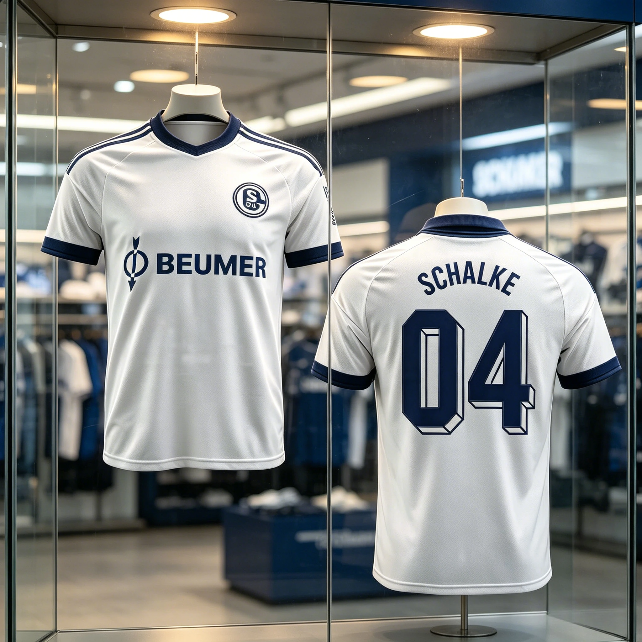 Men's Blank Soccer Jersey, White With Navy Trim V Neck Short Sleeve Football Training Shirt, Quick Dry Polyester, No Logo