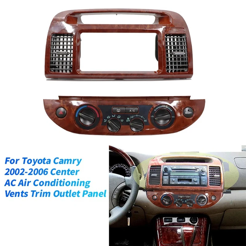 Super Sale 1Set DVD Radio Fascia Center Dash Air Outlet&Climate Control Heater A/C Switch Panel for Toyota Camry 02-06 55902-060