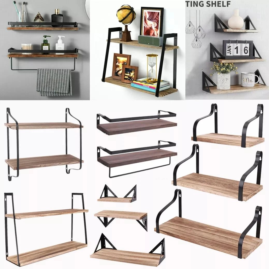 

Floating Shelves for Wall Different Sizes Farmhouse Wall Shelf for Bedroom, Bathroom Storage, Living Room and Kitchen Decor