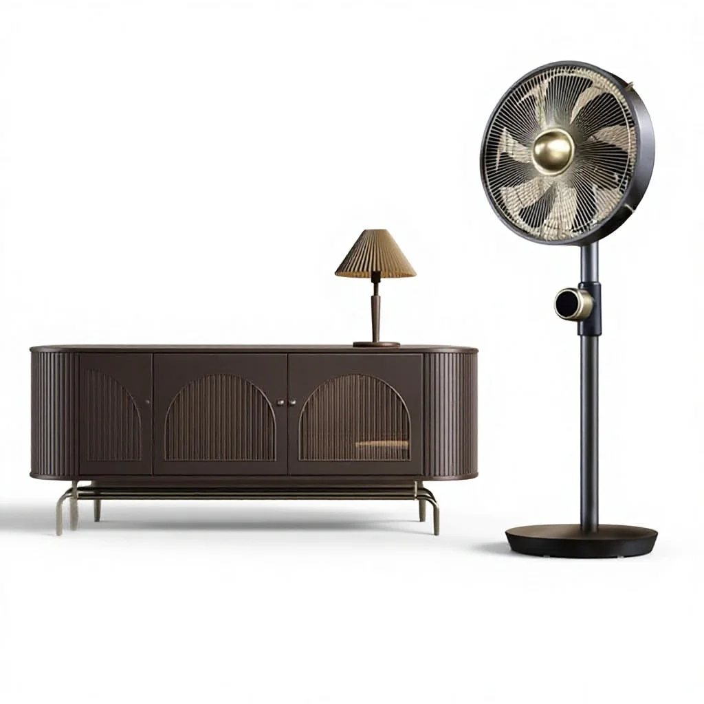 Shule Shi Metal Air Circulation Fan Remote Control Dual Control Type Household Silent 2025 New Model Electric Floor Fan