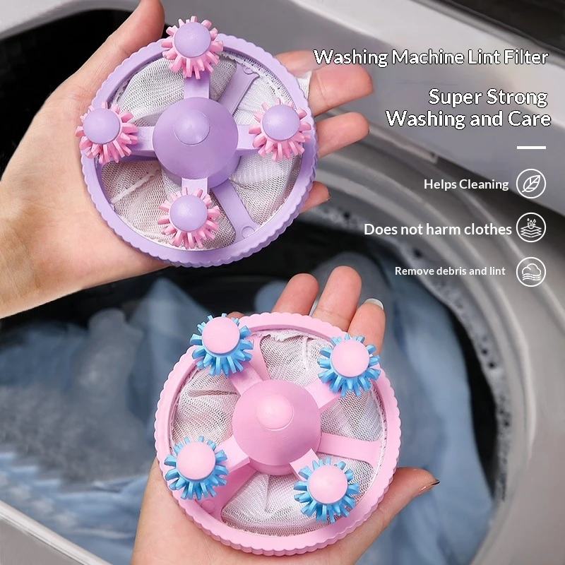 3PCS Washing Machine Lint Filter, Lint Remover, Floating Debris Filter Bag, Lint Removal Cleaning Laundry Ball