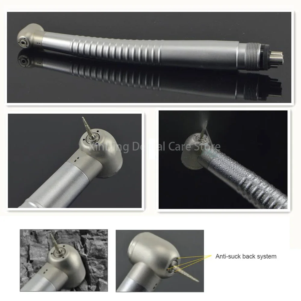 Dental High Speed Handpiece E-generator Integrated Standard Head Air Turbine Triple Water Spray Hand piece 4hole 2hole